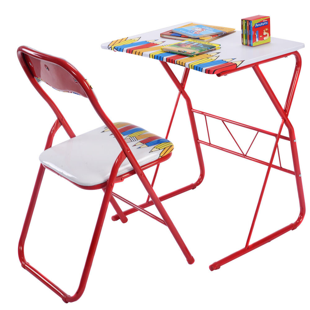 Kids Folding Table
 Table Chairs Set Kids Study Writing Lovely Home School
