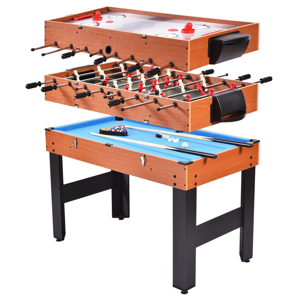 Kids Foosball Table
 48" 3 In 1 Multi bo Game Table Foosball Soccer