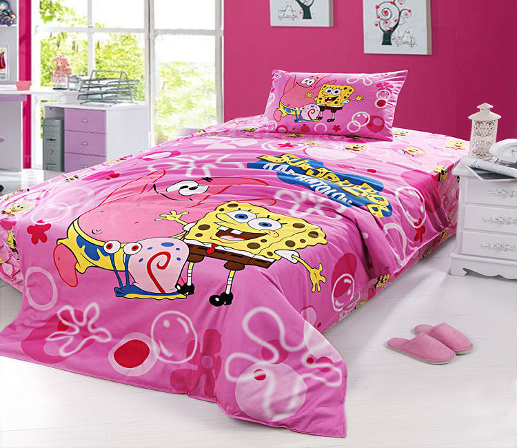 Kids Full Bedroom Sets
 Pink spongebob twin full bedding set girls duvet cover