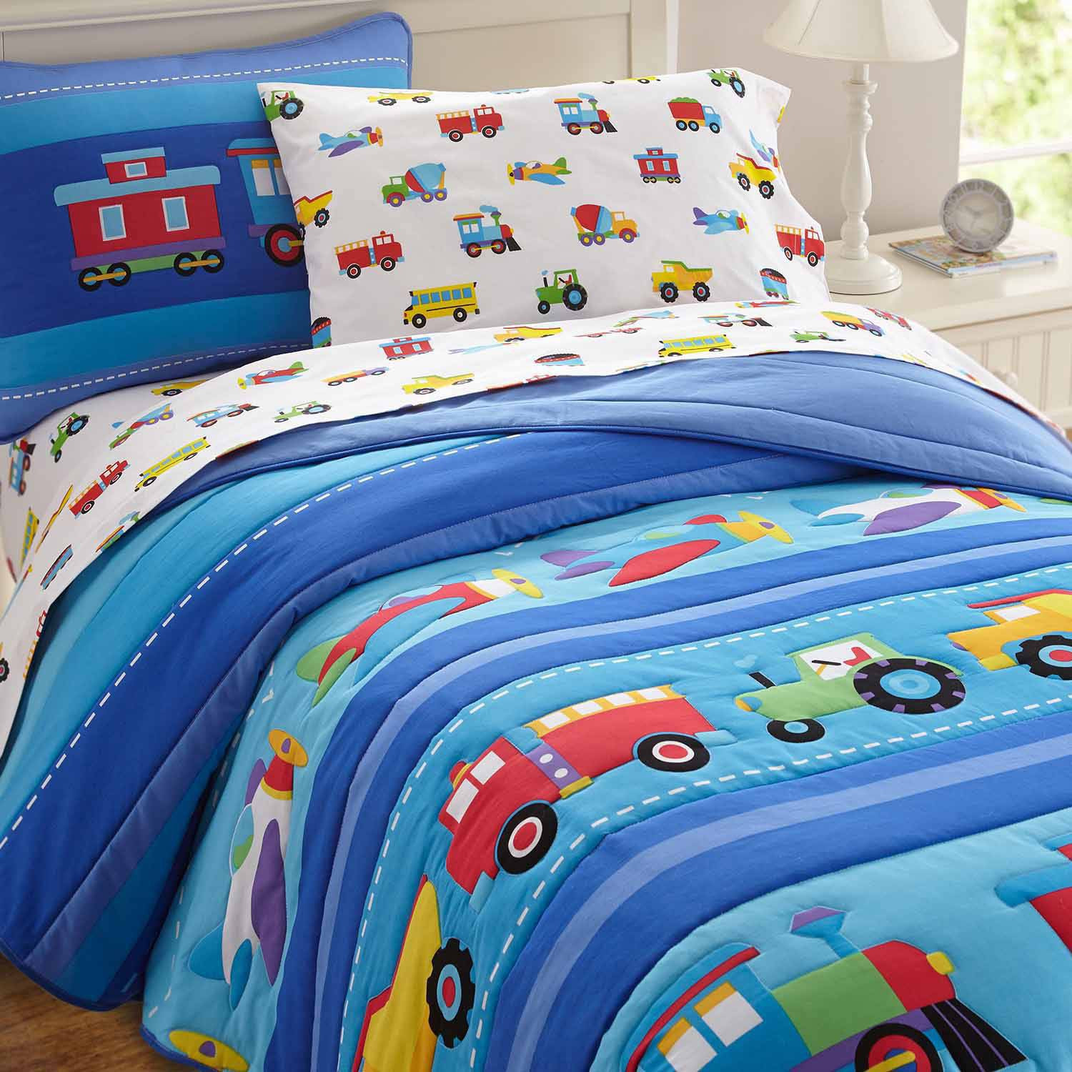 Kids Full Bedroom Sets
 Olive Kids Trains Planes and Trucks Bedding forter Set