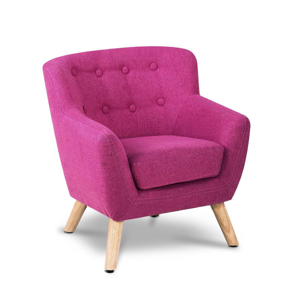 Kids Furniture Chair
 Kids Fabric Armchair Pink