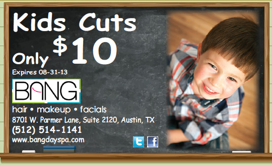 Kids Hair Cut Austin
 Back to School Haircuts for Kids K 6th Just $10 in