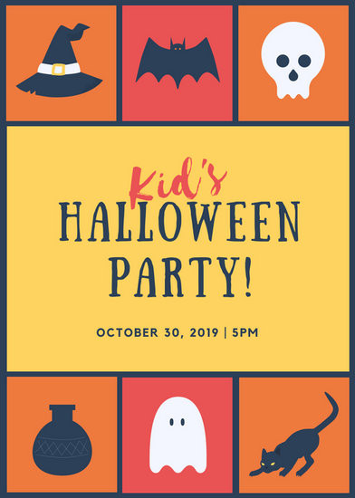 Kids Halloween Party Flyer
 Flyer Templates Canva