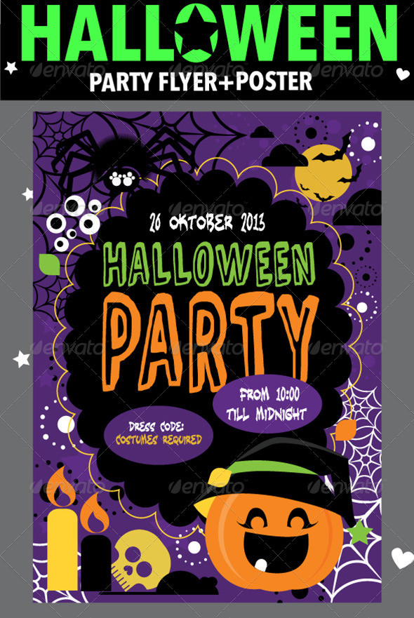 Kids Halloween Party Flyer
 Halloween Party Flyer & Poster by darish