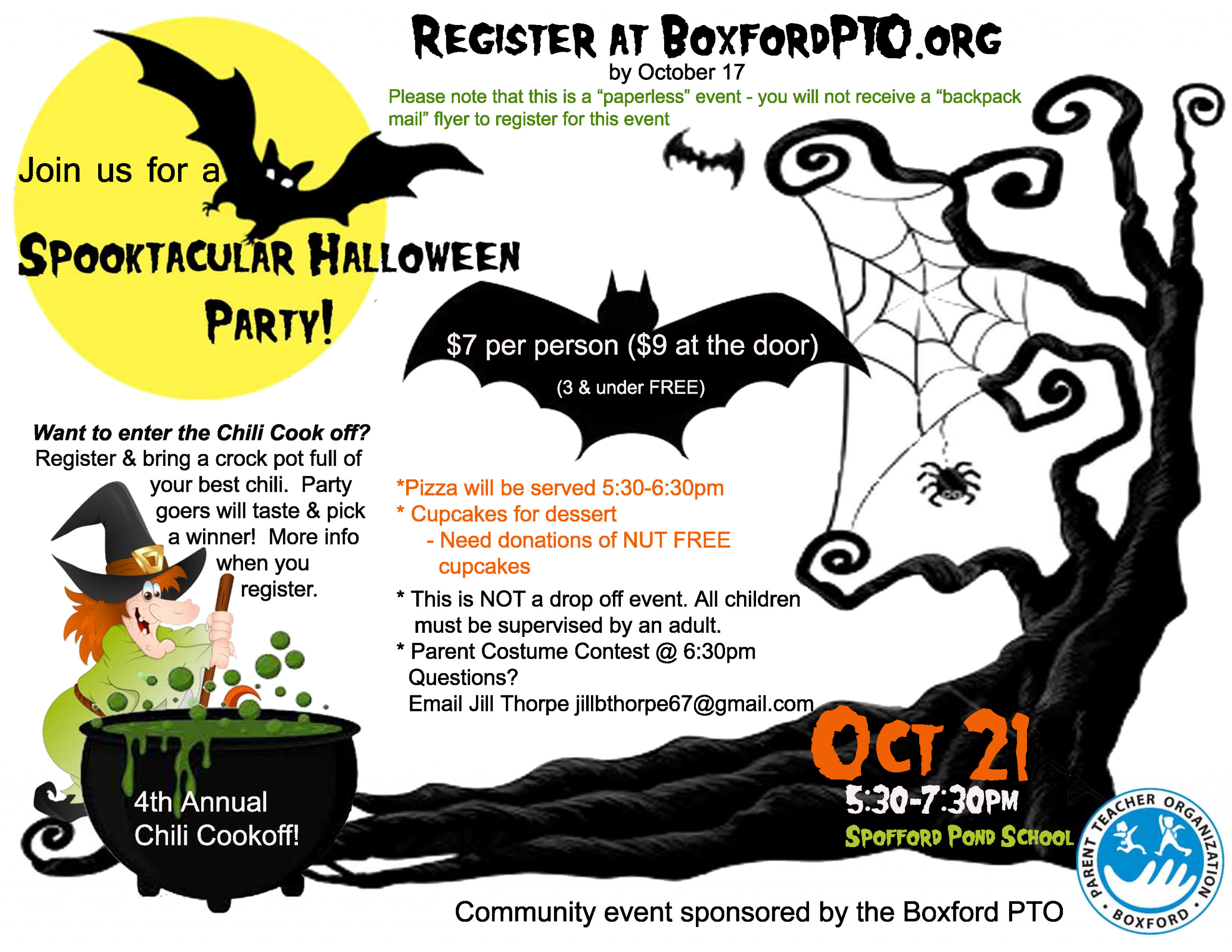 Kids Halloween Party Flyer
 Halloween Party 2016 – Boxford PTO