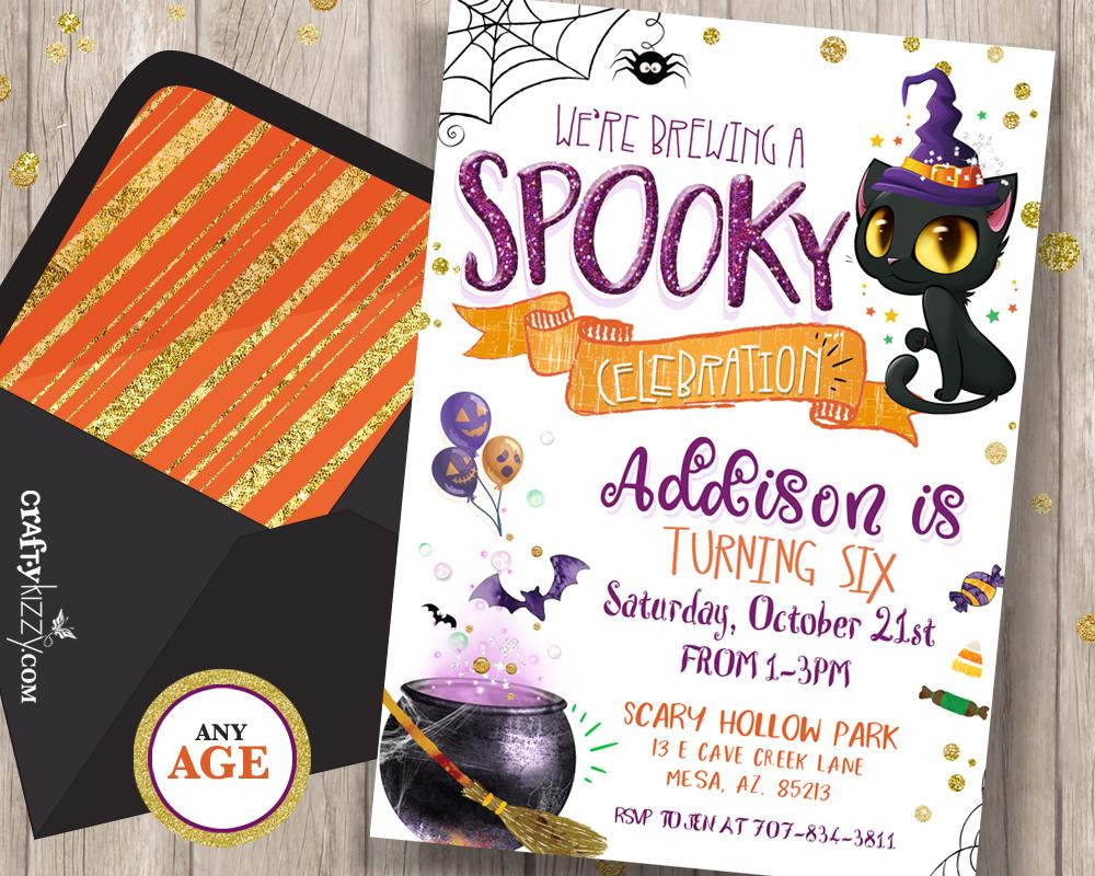 Kids Halloween Party Invites
 Halloween Birthday Invitation Kids Halloween Costume