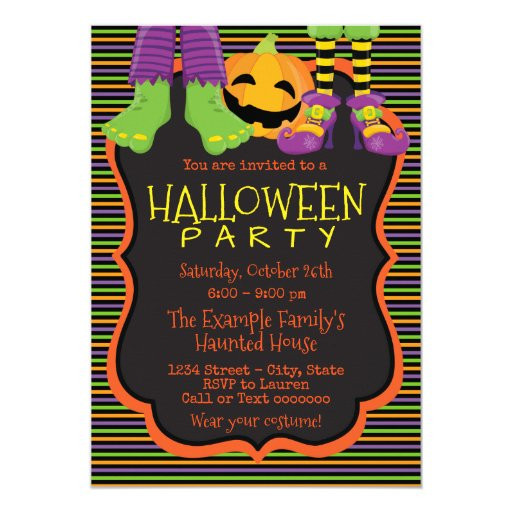 Kids Halloween Party Invites
 Kids Cute Halloween Party Invitations