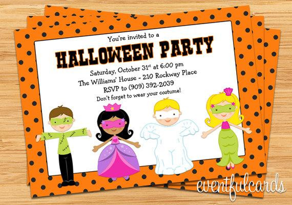 Kids Halloween Party Invites
 Kids Halloween Costume Party Invitation Printable