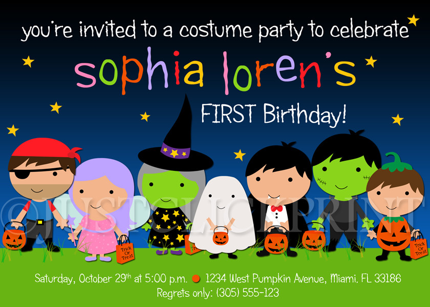 Kids Halloween Party Invites
 Kids Halloween Costume Party Birthday Invitation Printable