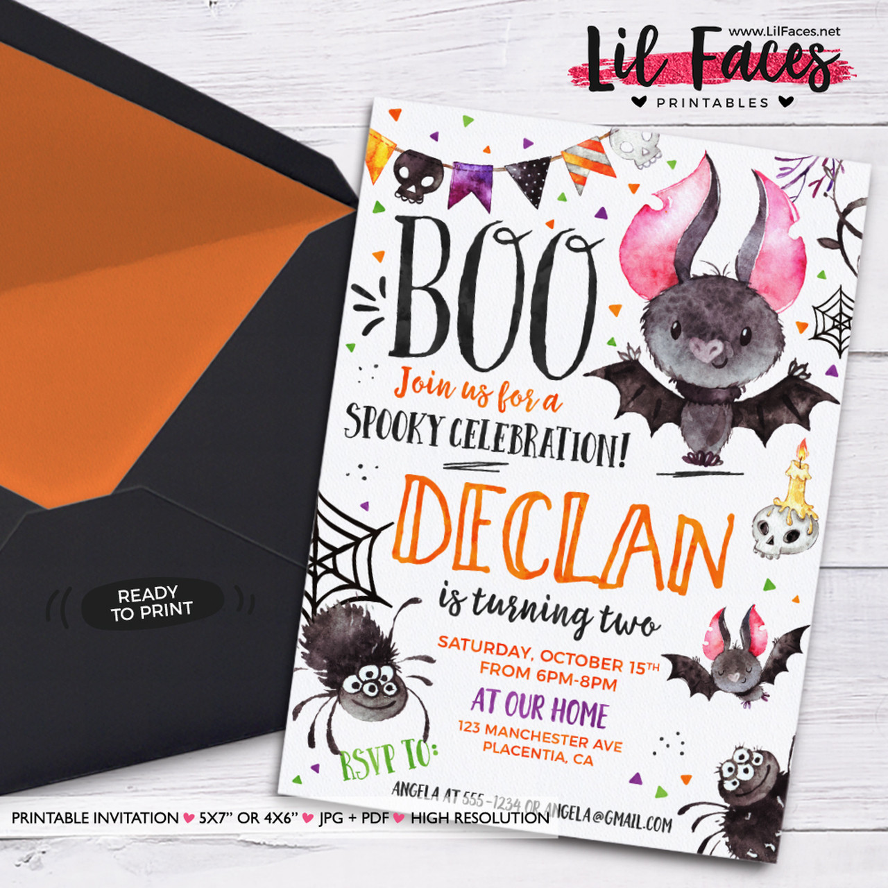 Kids Halloween Party Invites
 Halloween Birthday Invitation Halloween invitation for