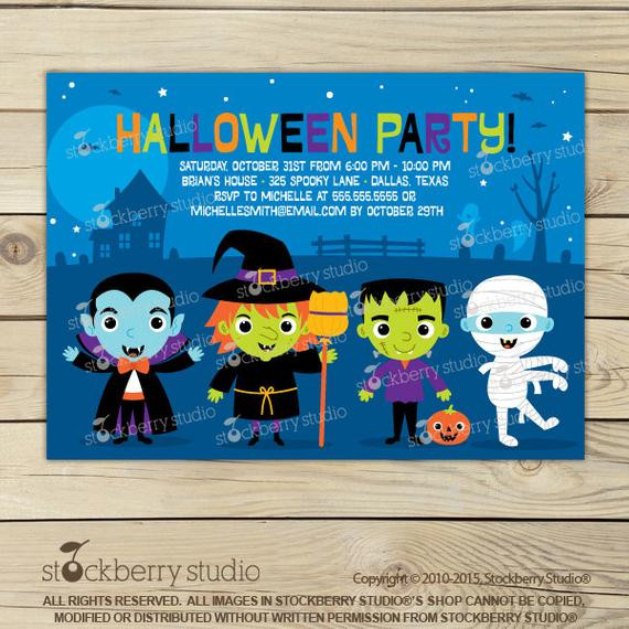 Kids Halloween Party Invites
 Halloween Party Invitations Kids Halloween Party