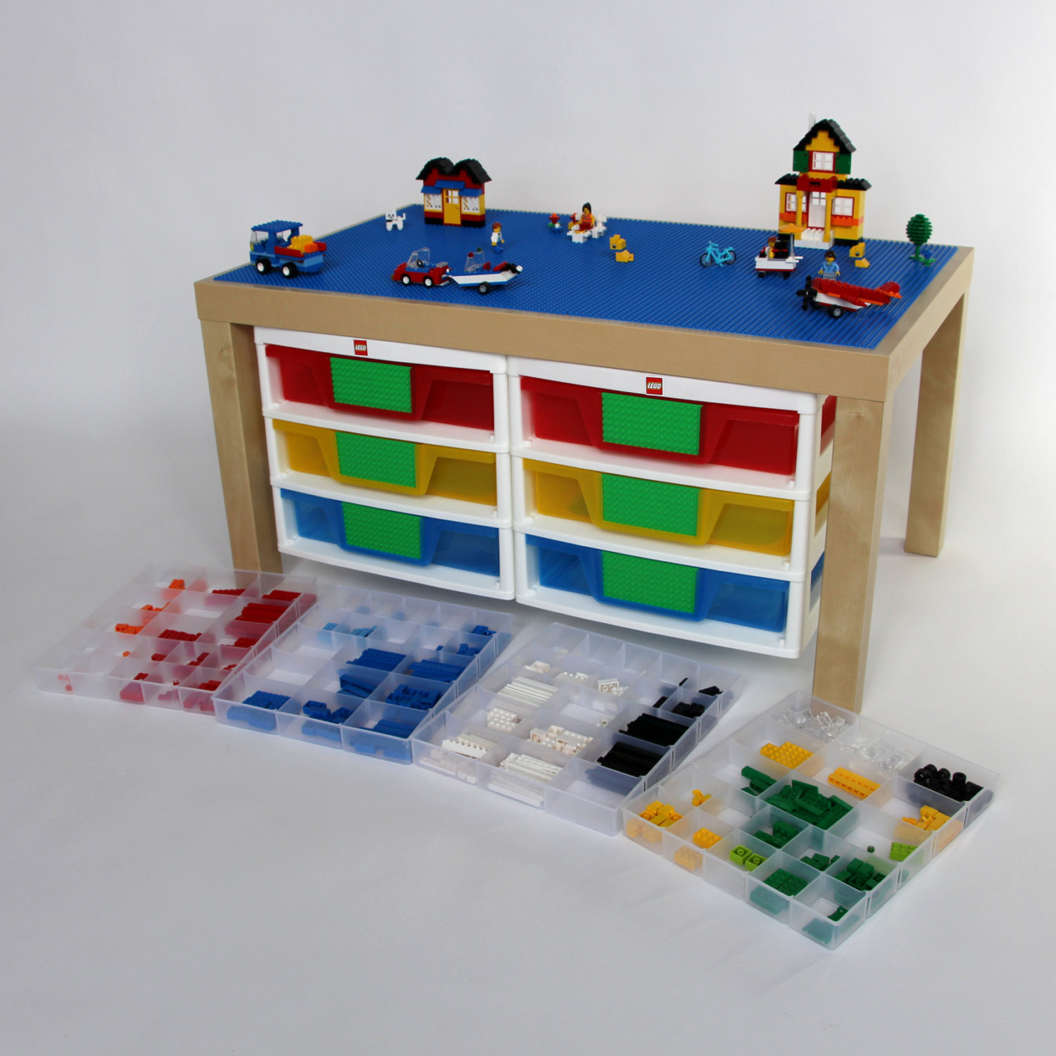 Kids Lego Table
 Play Table for Construction Toys with 6 by