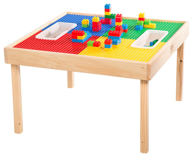 Kids Lego Table
 Reversable Lego and Duplo Wood Play Table With 2 Storage