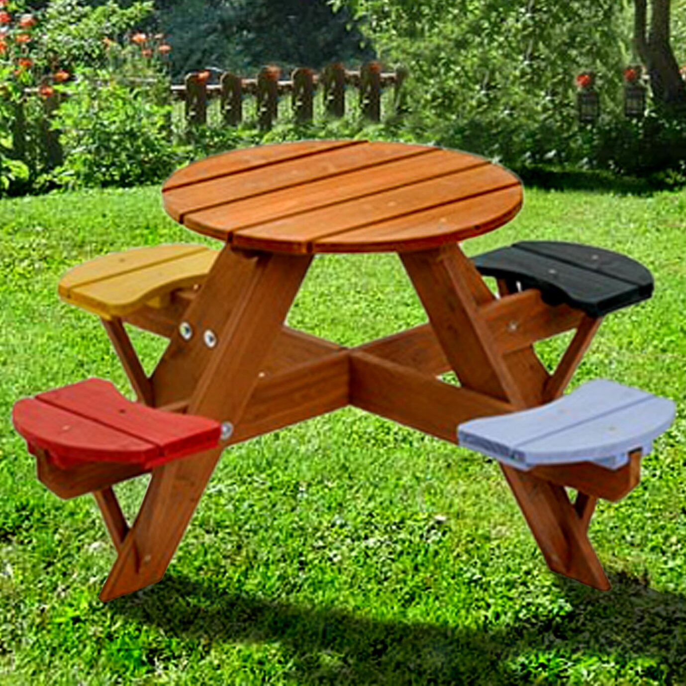 Kids Outdoor Picnic Table
 Swing Town Kids Picnic Table & Reviews