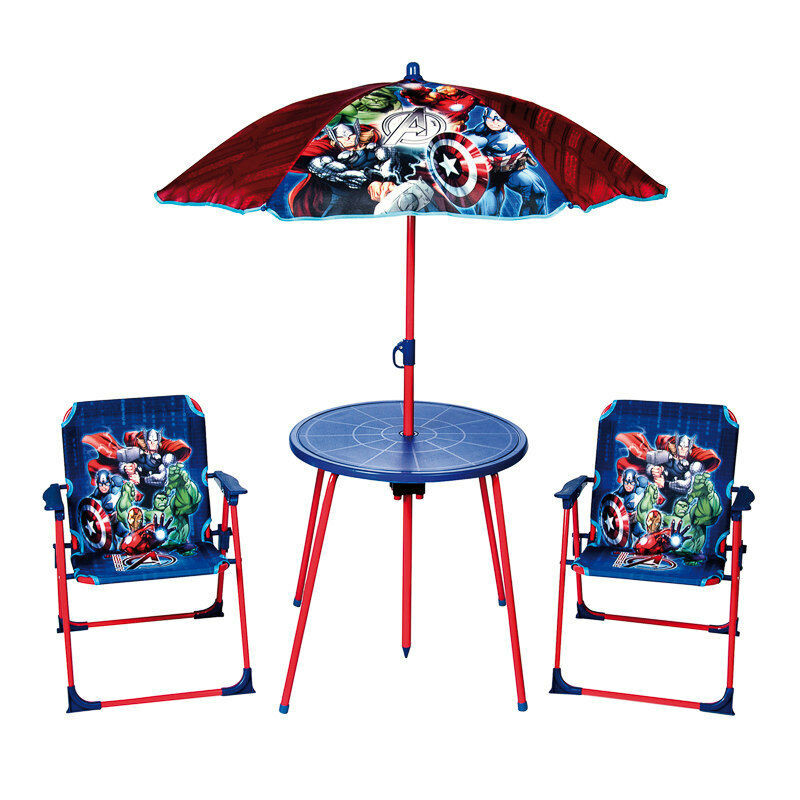 Kids Outside Table
 MARVEL AVENGERS Kids Garden Table and Chairs Set Parasol