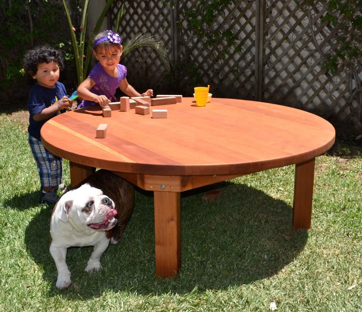Kids Outside Table
 Kids Outdoor Wood Table Durable Redwood Tables All Sizes