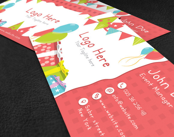 Kids Party Business
 Kids Party Business Card Business Card Templates on