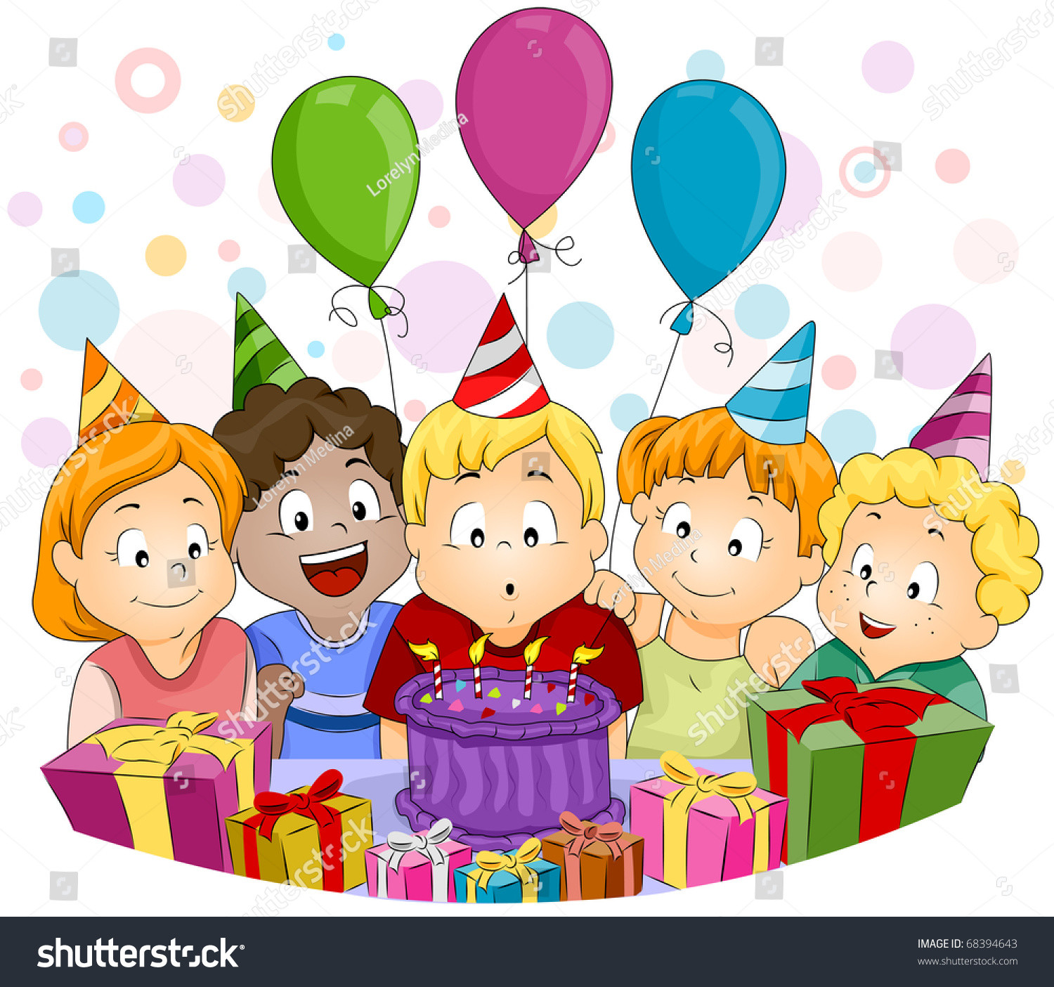 Kids Party Clipart
 Illustration A Kid Blowing His Birthday Candles