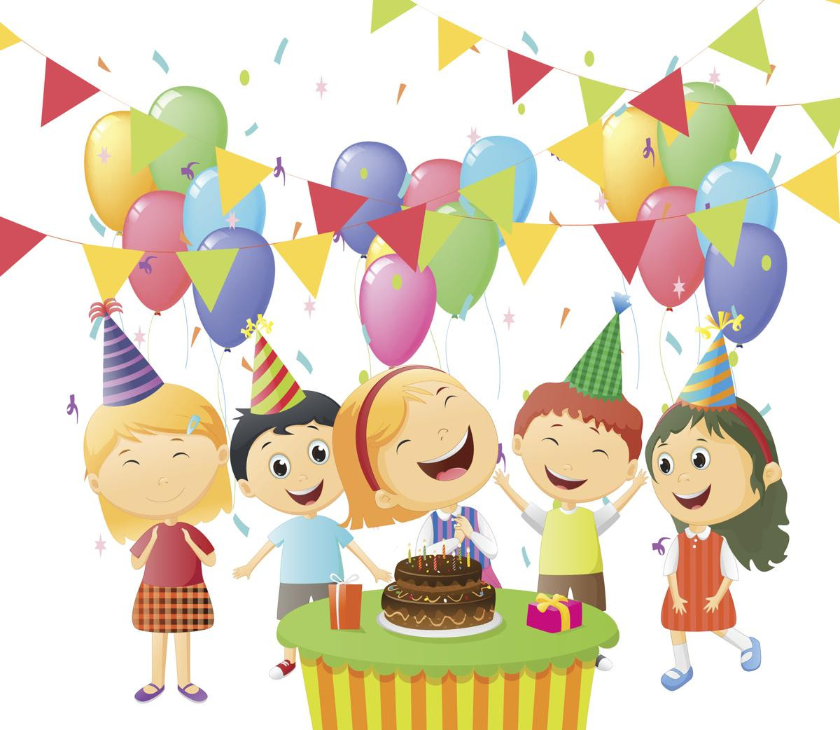 Kids Party Clipart
 Rib ticklingly Funny Birthday Wishes for Friends