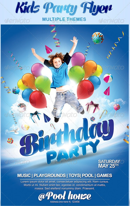 Kids Party Flyer
 Kids Birthday
