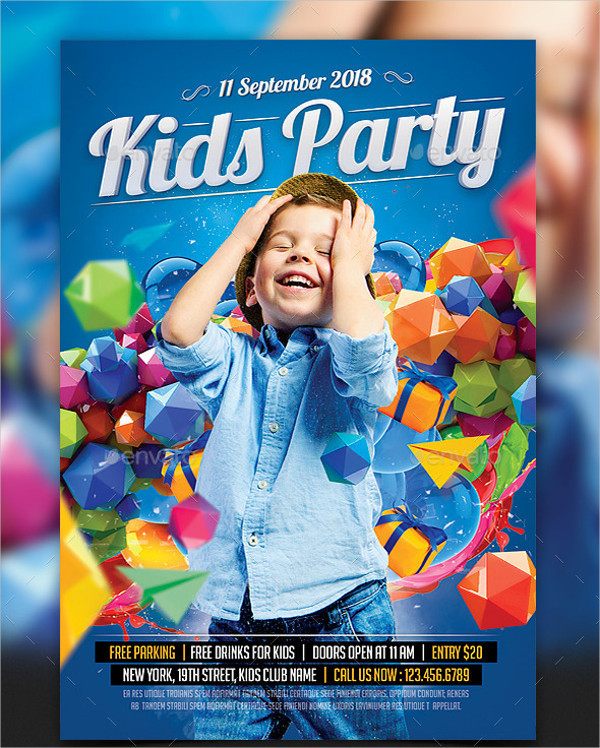 Kids Party Flyer
 21 Kids Birthday Party Flyer Templates Free & Premium