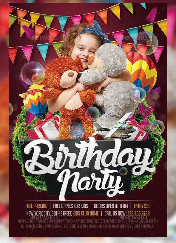 Kids Party Flyer
 20 Cool Flyer Templates For Kid & School – Desiznworld