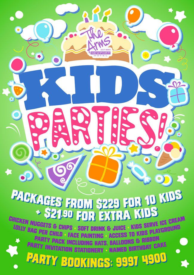 Kids Party Flyer
 party planningf flyer for kids