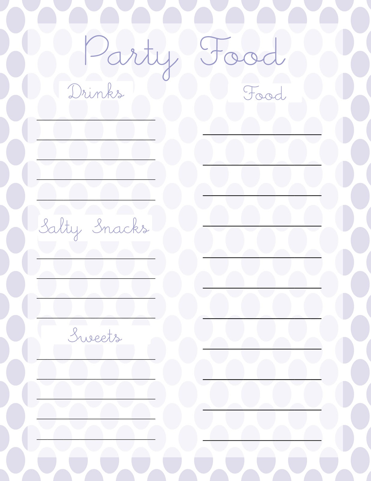 Kids Party Food List
 First Birthday Party Planning Printables Leah With Love