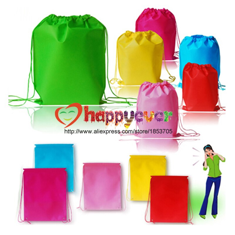 Kids Party Goodie Bags
 6PCS Colorful Non woven Reusable Kids Backpack Goo Bag