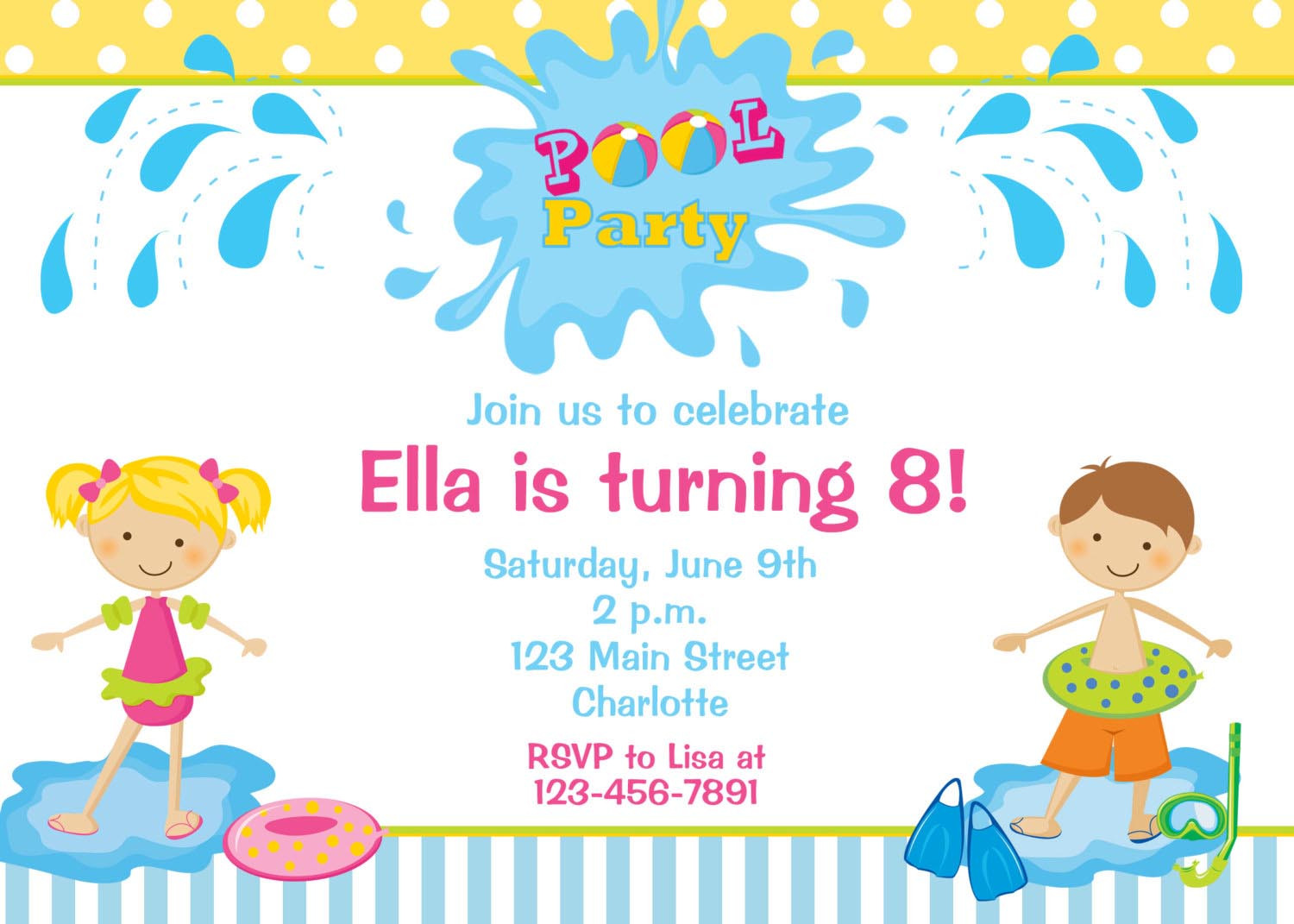 Kids Party Invitation Wording
 Kids Pools