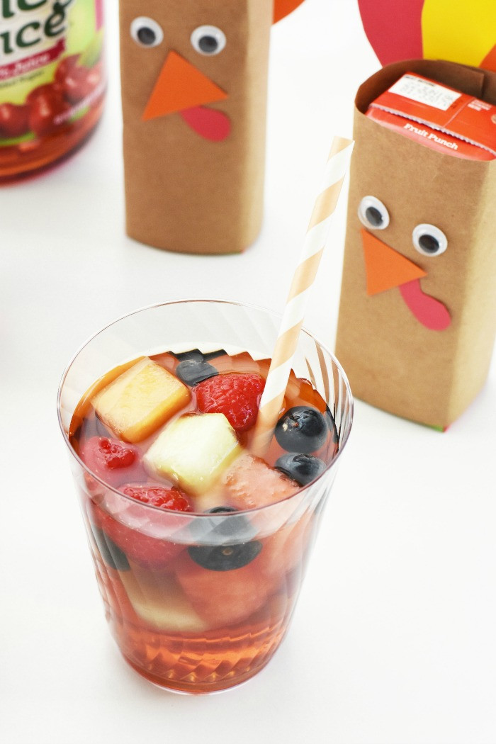 Kids Party Punch
 Kid Friendly Thanksgiving Party Punch & Turkey Juice Boxes