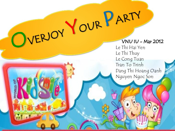 Kids Party Services
 Marketing plan kidsmile birthday party for kids service