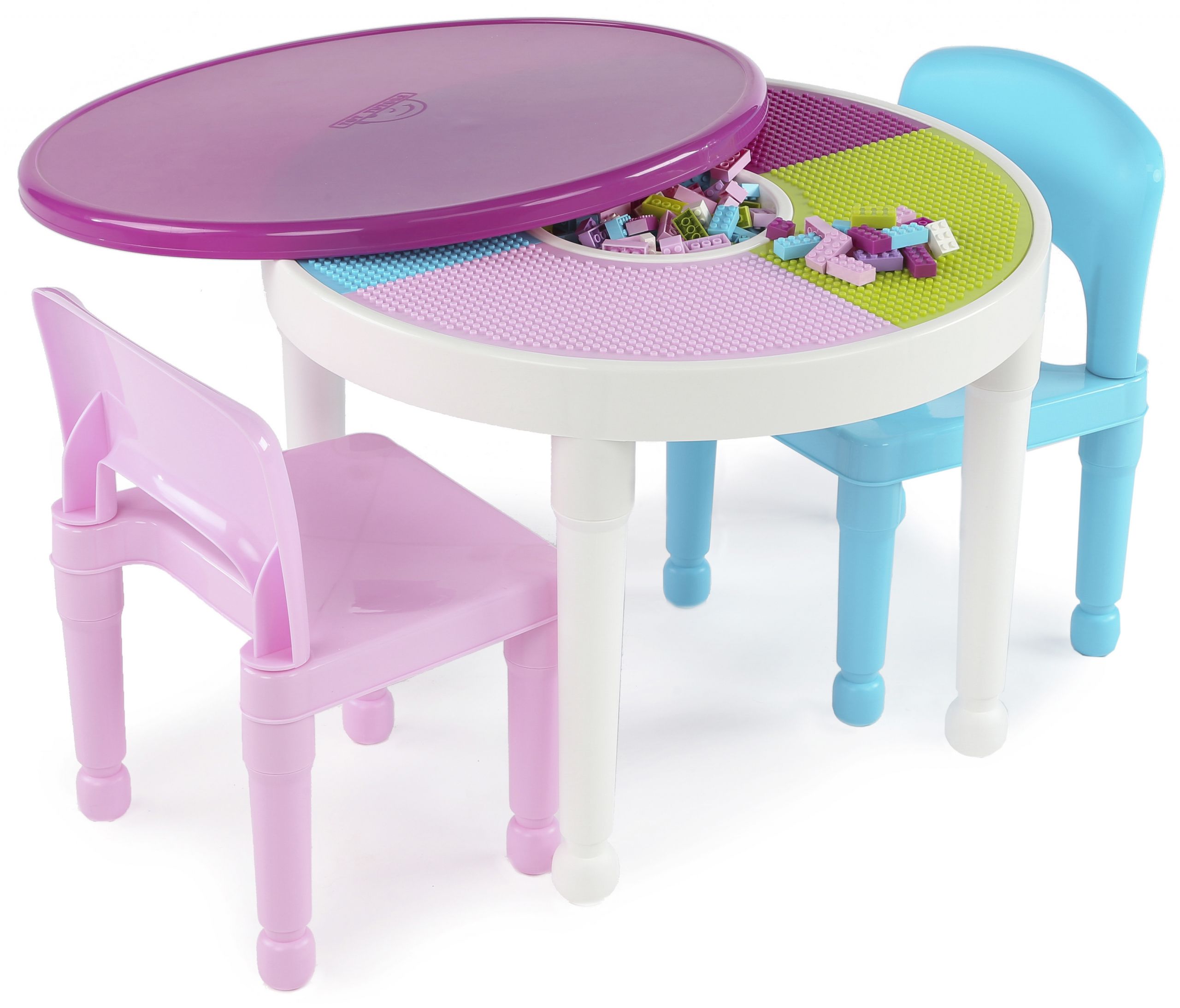 Kids Plastic Table And Chairs
 Tot Tutors Kids 2 in 1 Plastic LEGO patible Activity