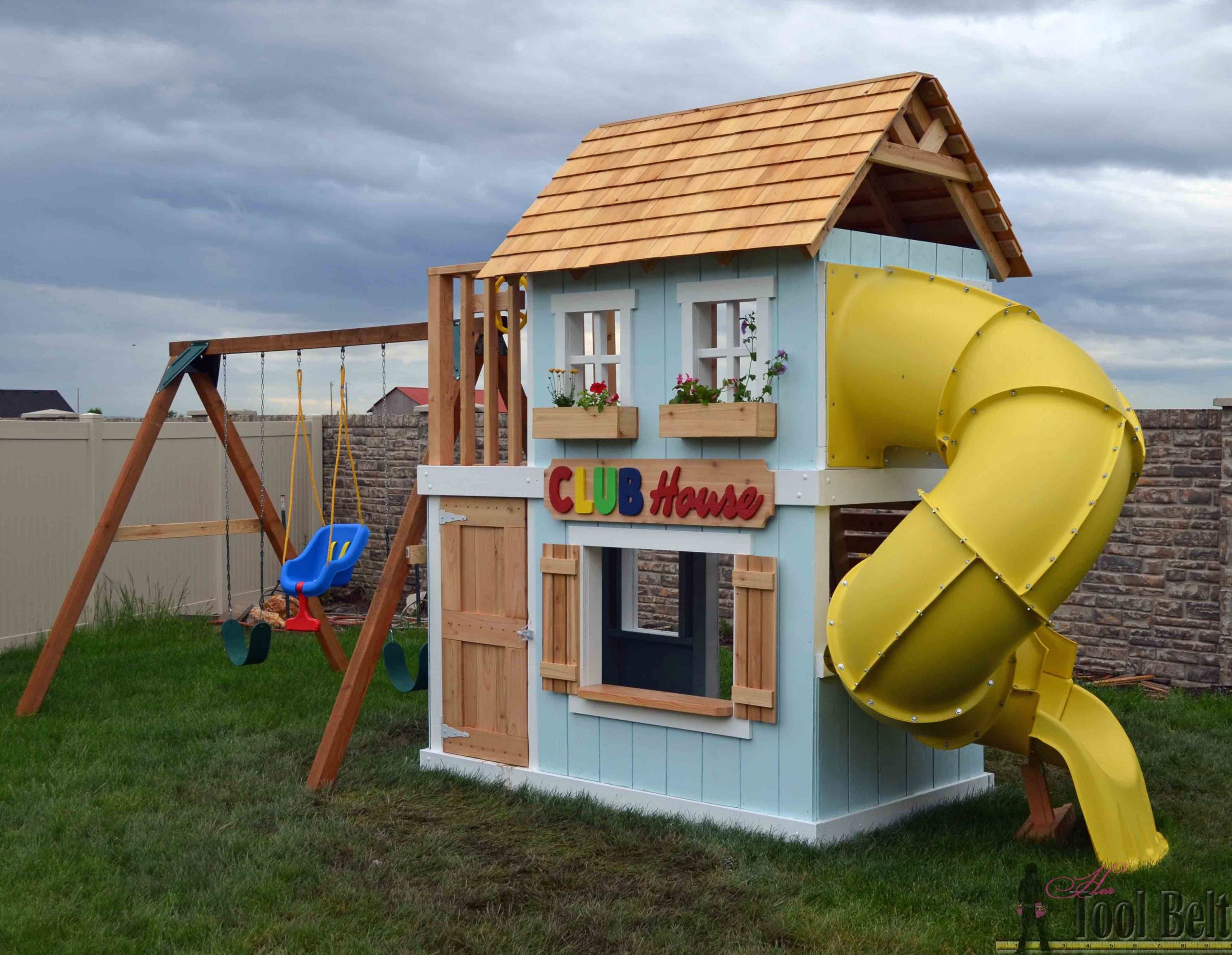 Kids Play House Swing Set
 DIY Clubhouse Play Set RYOBI Nation Projects