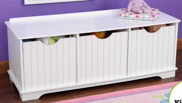 Kids Room Bench
 New Wooden 3 Bin Storage Bench Toy Kids Room Bedroom