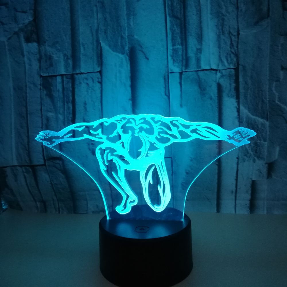 Kids Room Night Light
 Fitness Exercise 3d Led Light 7 color change Birthday Gift