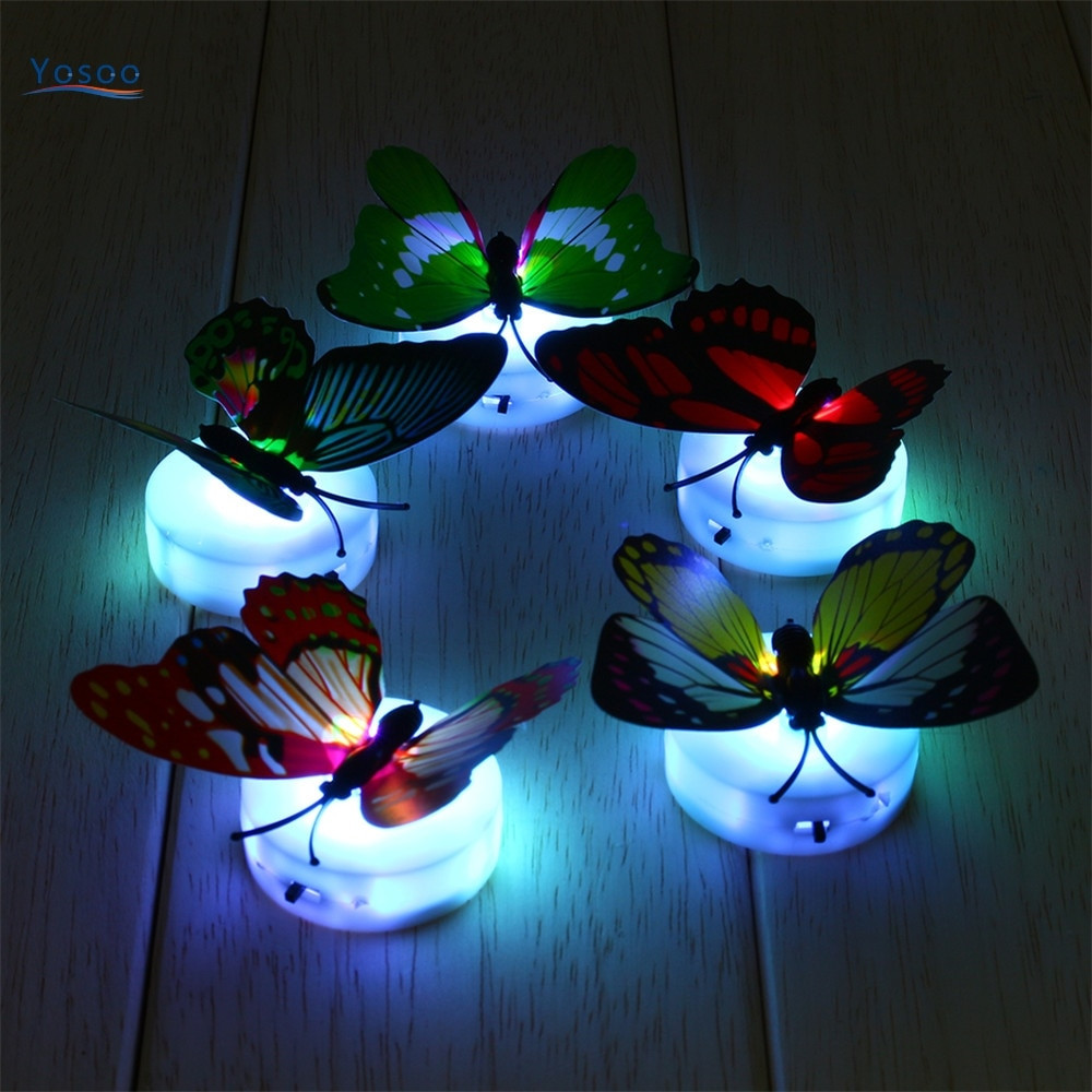 Kids Room Night Light
 1pcs Colorful Butterfly Night Light Baby Kids Room Wall