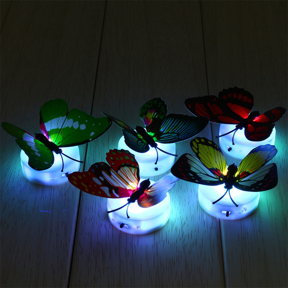 Kids Room Night Light
 4pcs lot 7 Color Changing Beautiful Cute Butterfly LED