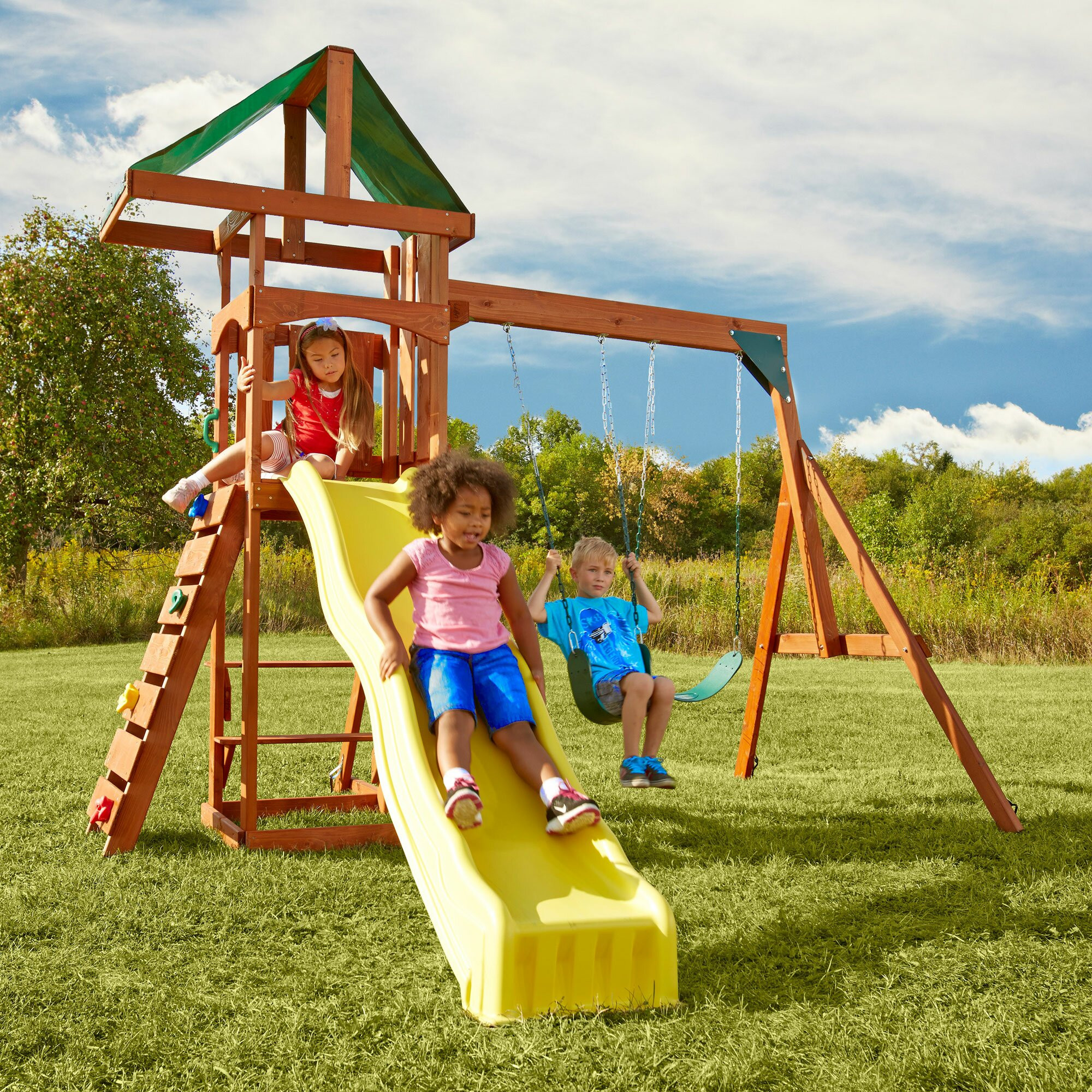 Kids Swing Slide Set
 Swing n Slide Play Set Scrambler Swing Set & Reviews