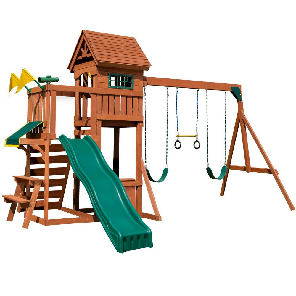 Kids Swing Slide Set
 Swing N Slide Playsets Playful Palace Wood plete