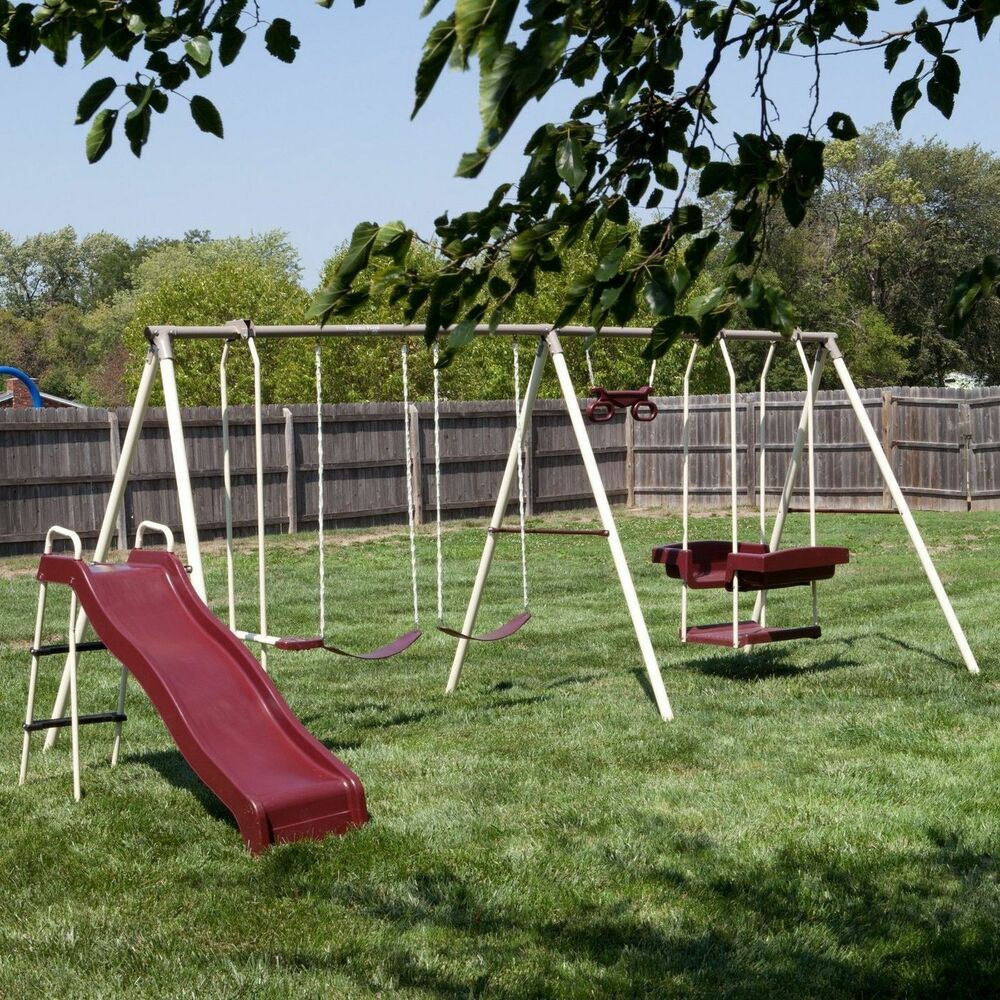 Kids Swing Slide Set
 Swing Set Outdoor Kids Children Backyard Slide Ladder