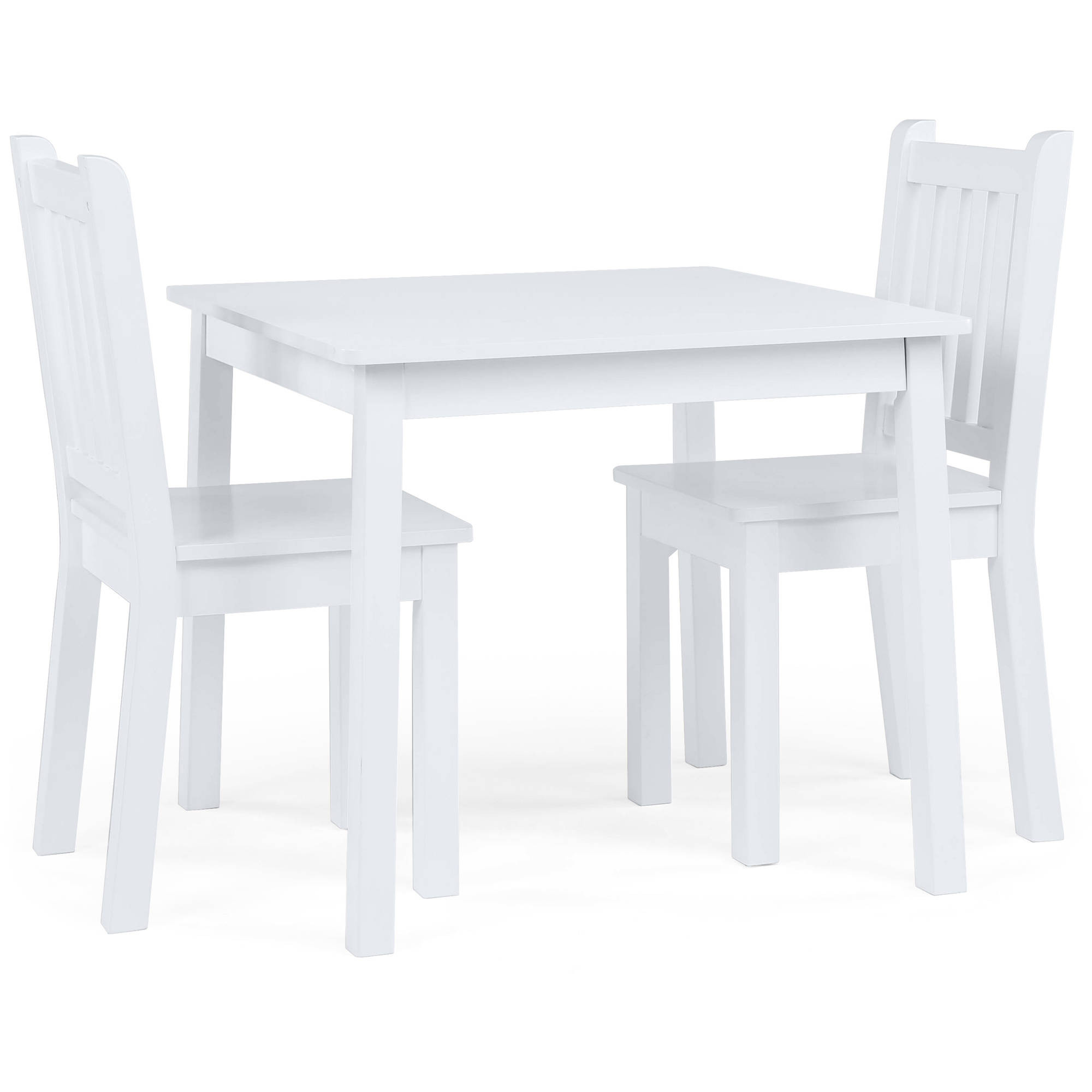 Kids Table And Chairs Walmart
 Humble Crew Kids Wood Table and 2 Chairs Set White