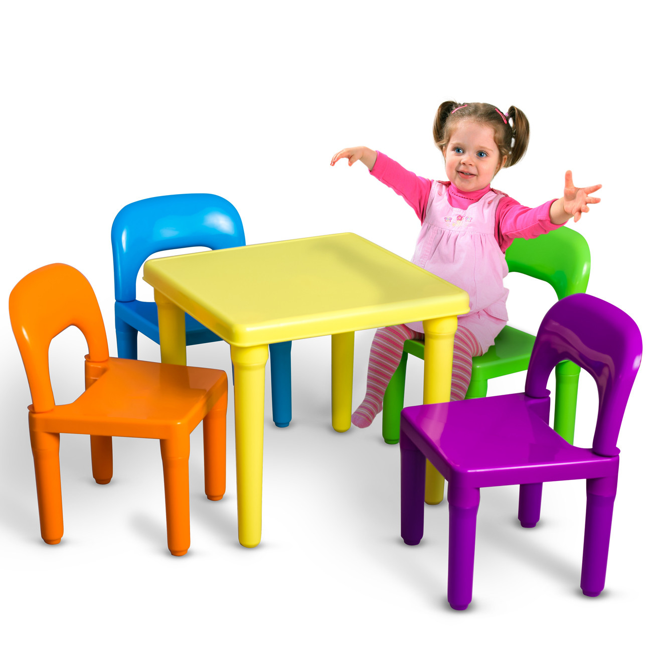 Kids Table And Chairs Walmart
 OxGord Kids Table And Chairs Play Set For Toddler Child