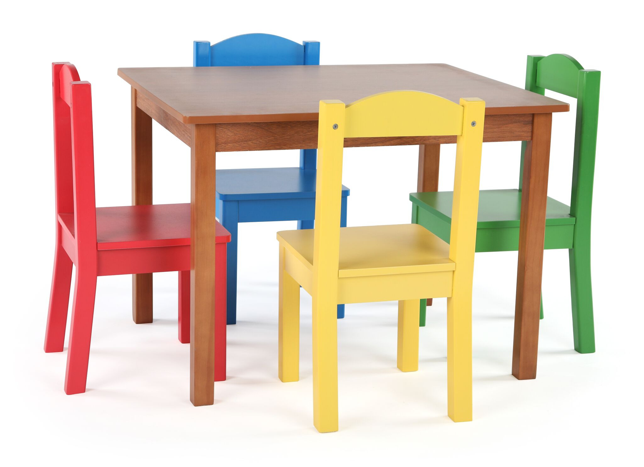 Kids Table And Chairs Walmart
 Tot Tutors Kids Wood Table and 4 Chairs Set Multiple