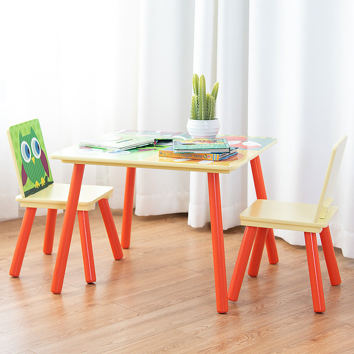 Kids Table And Chairs Walmart
 Gymax Kids Table and 2 Chairs Set For Toddler Baby Gift