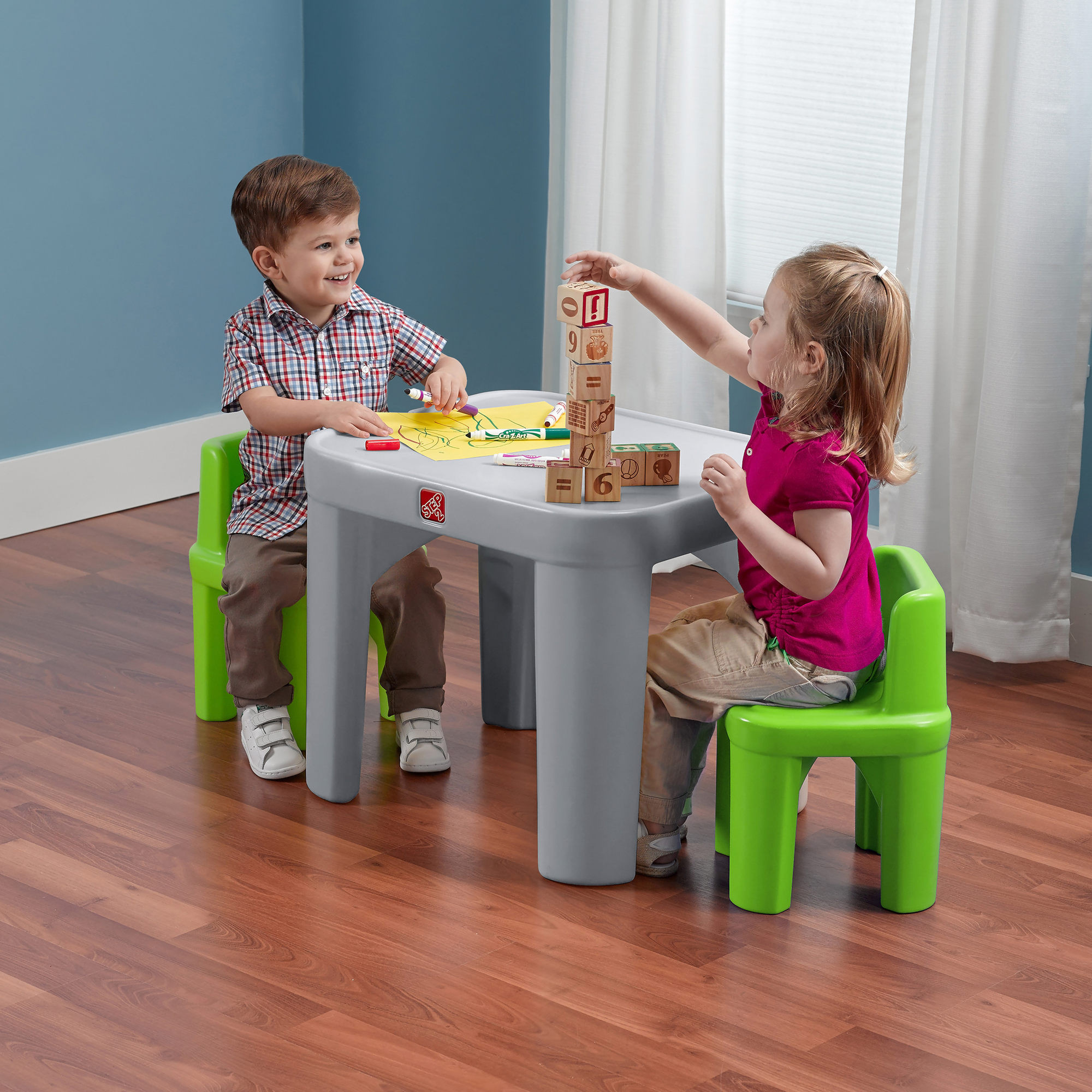 Kids Table And Chairs Walmart
 Step2 Mighty My Size Table and Chairs Set kids chairs