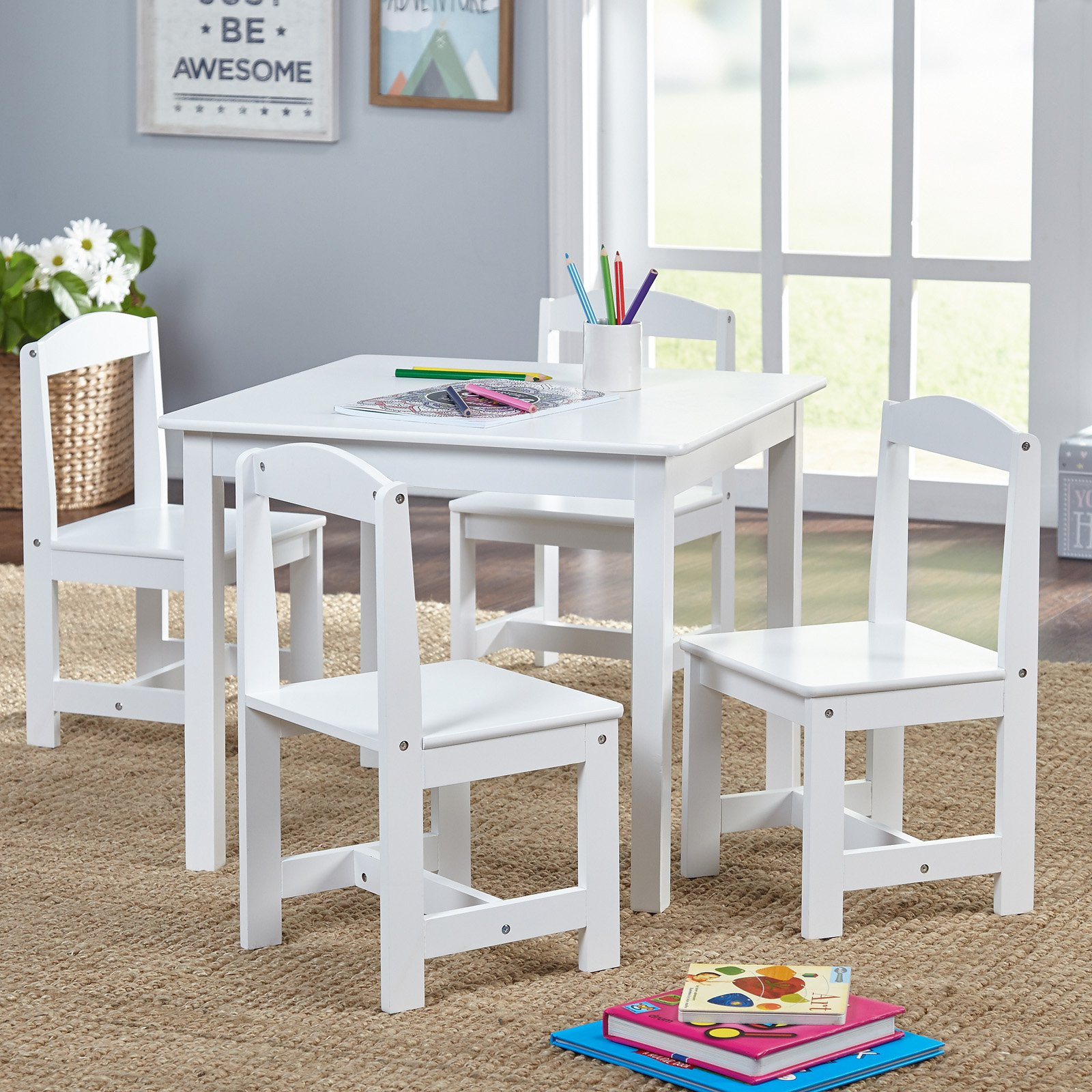 Kids Table And Chairs Walmart
 TMS Hayden Kids 5 Piece Table and Chairs Set Multiple