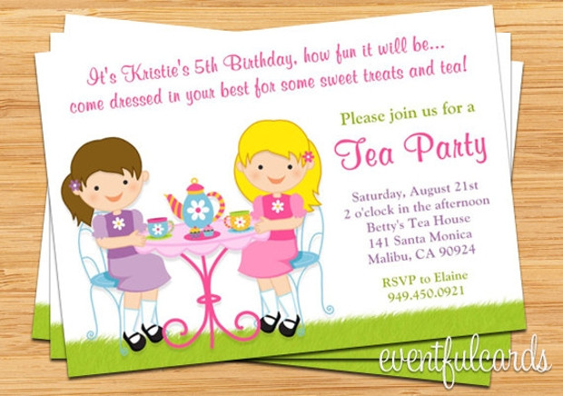 Kids Tea Party Invitations
 58 Party Invitations PSD AI Vector EPS