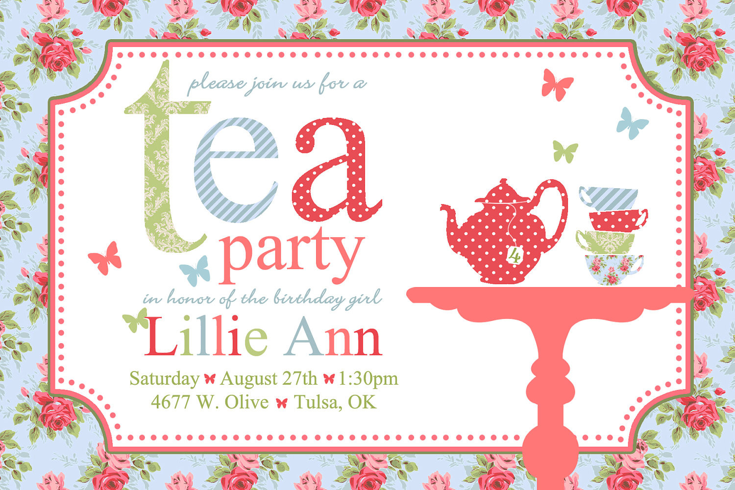 Kids Tea Party Invitations
 How to Host a Kids Tea Party or a Classic e