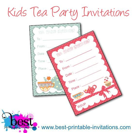 Kids Tea Party Invitations
 Kids Tea Party Invitation
